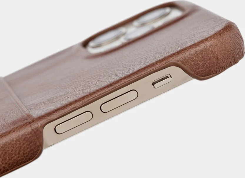 Trunk - Iphone 13 Pro Cover - Med Kortholder - Ægte Læder - Brun