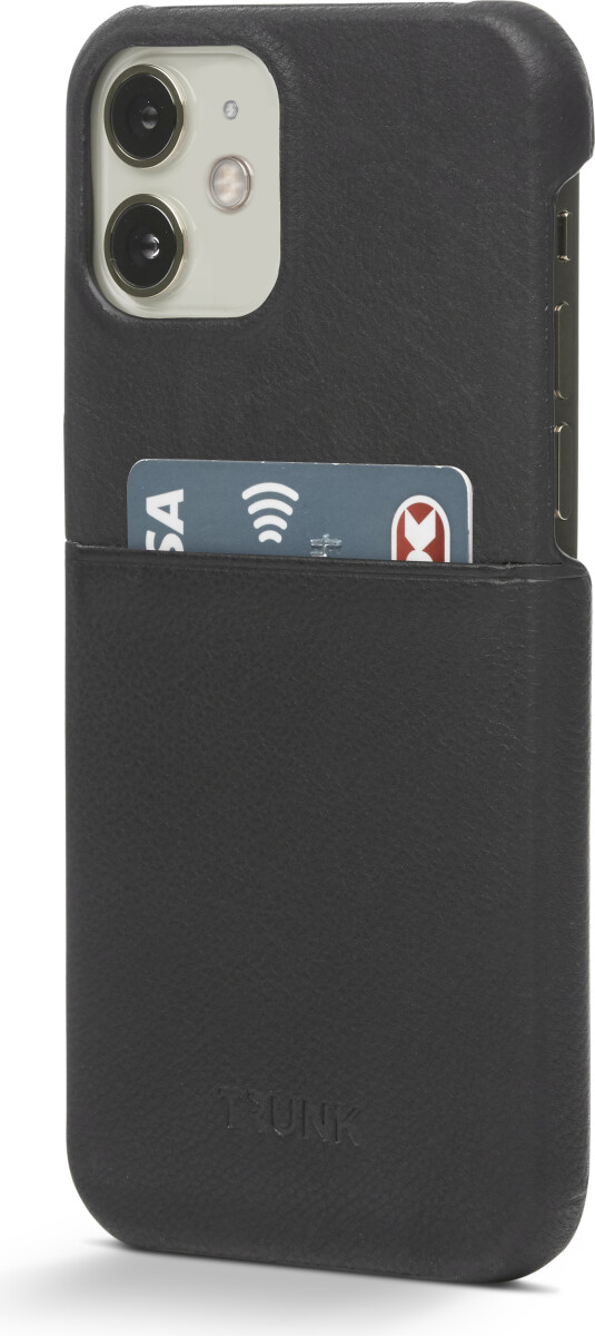 Trunk - Iphone Xr11 Cover - Med Kortholder - Ægte Læder - Sort