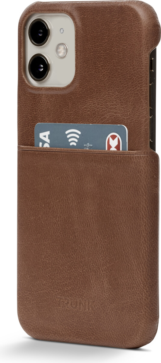 Trunk - Iphone Xxs11 Pro Cover - Med Kortholder - Ægte Læder - Brun