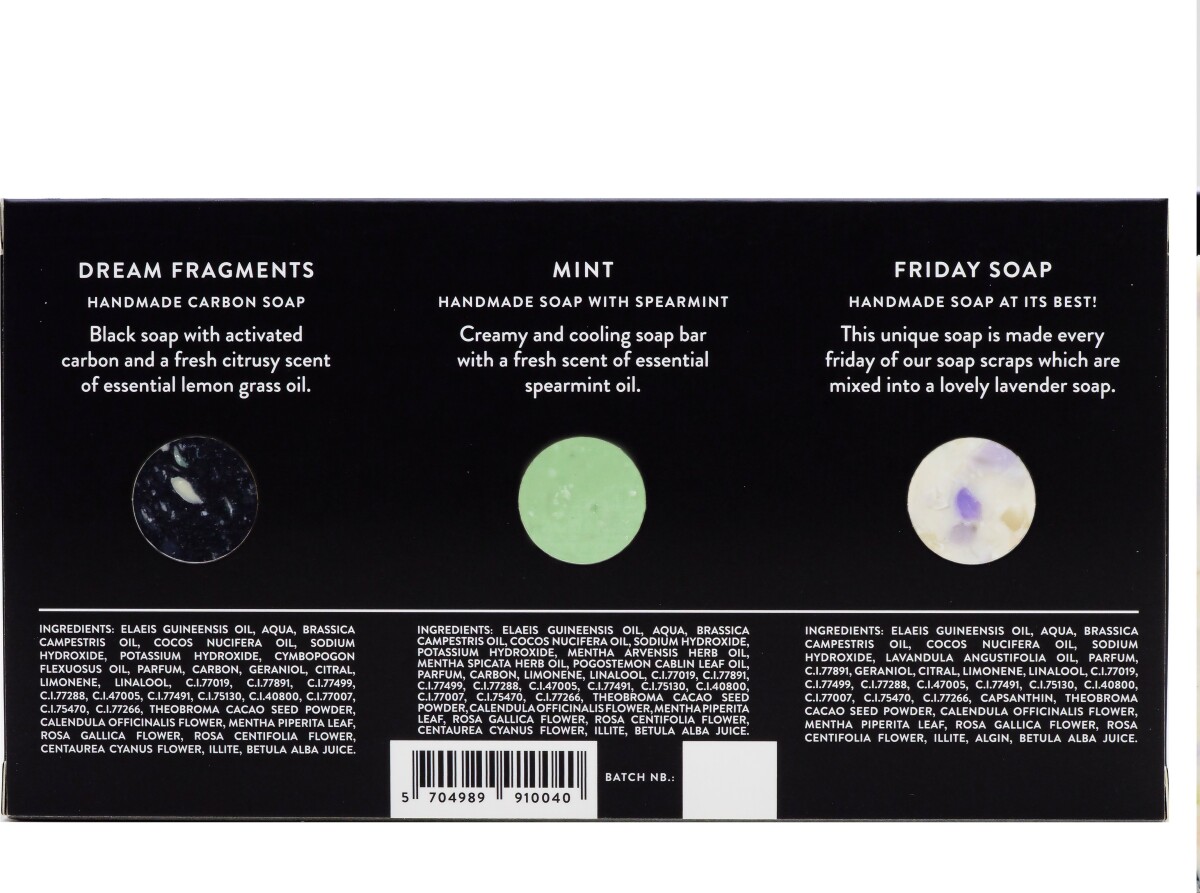 Badeanstalten - Mosaik - 3 Sæber Hver 100G
