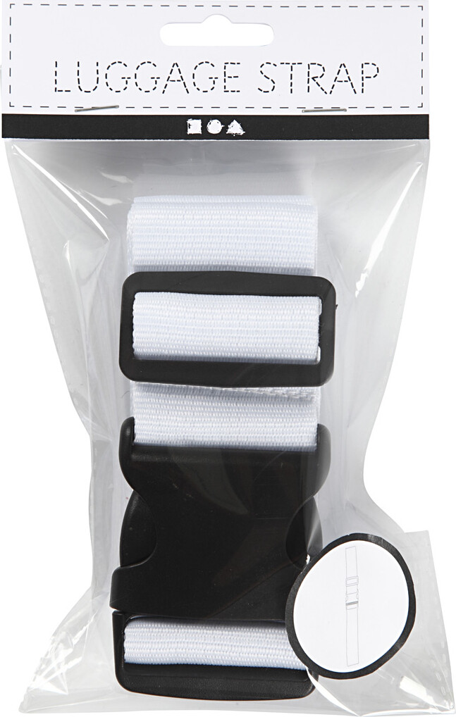 Bagagerem - Hvid - B 5 Cm - L 92-164 Cm
