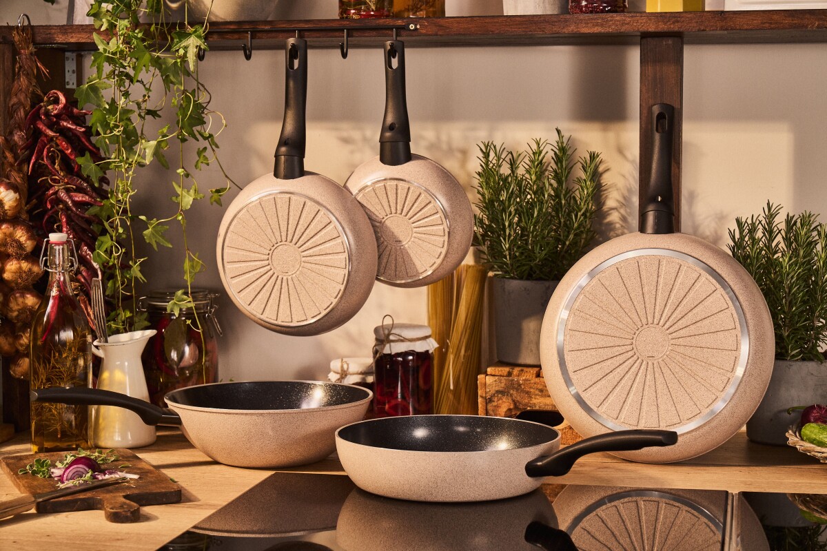 Ballarini - Ledro Sautepande Med Låg - Beige - 28 Cm