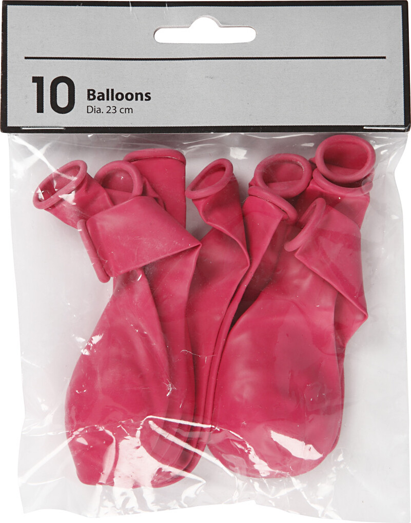 Lyserøde Balloner - Runde - 10 Stk