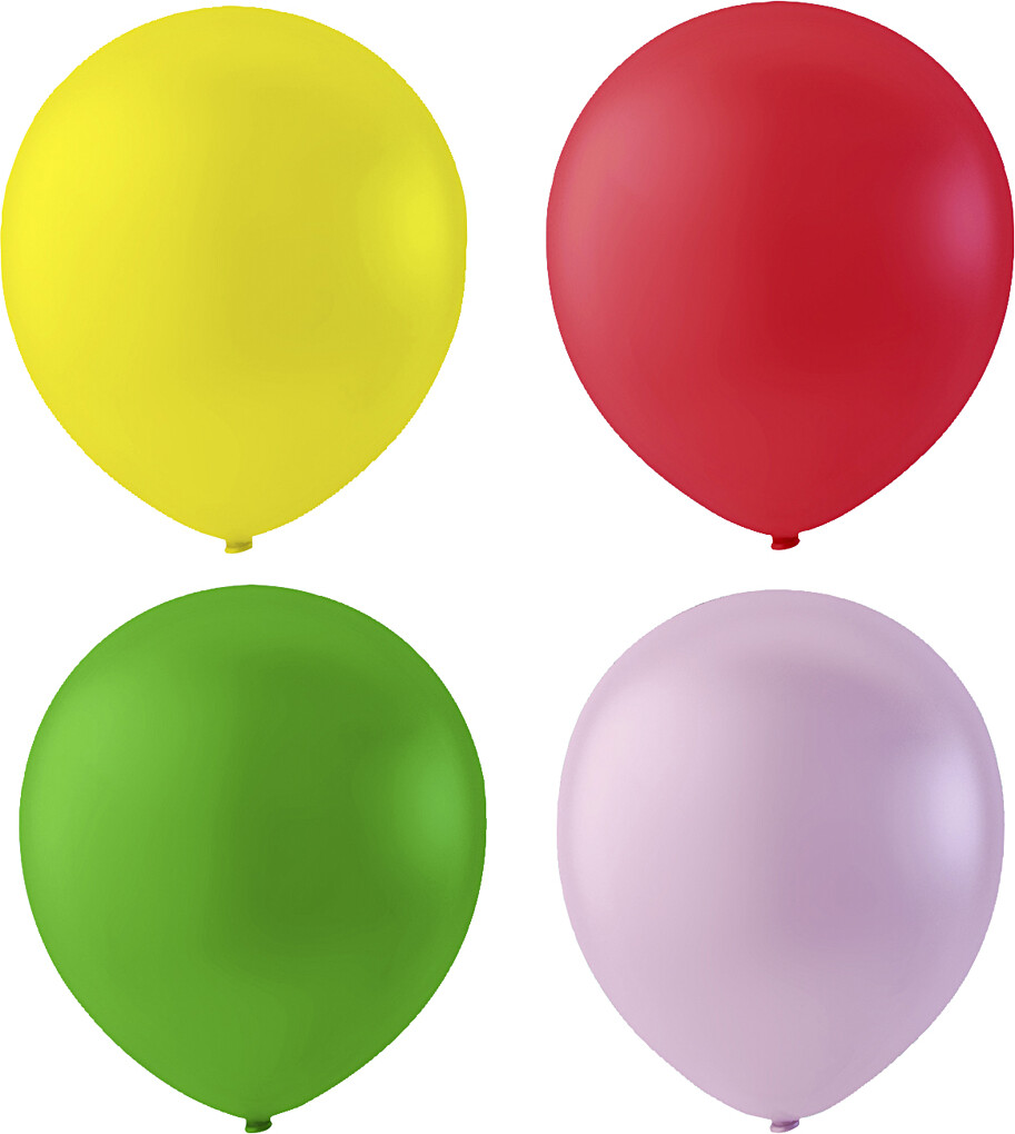 Neon Balloner - Runde - 10 Stk