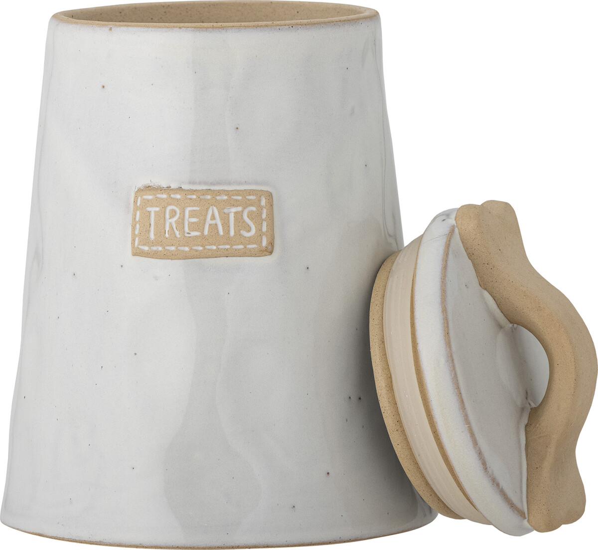 Bloomingville - Bandit Krukke Med Låg - Hvid - Stentøj Keramik