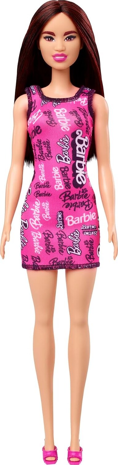 Barbie - Basic Dukke - Asiatisk Med Pink Kjole - Mattel Hrh10