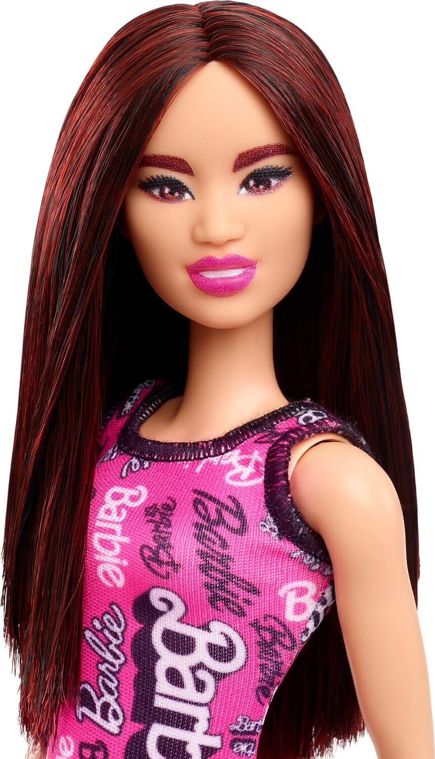 Barbie - Basic Dukke - Asiatisk Med Pink Kjole - Mattel Hrh10