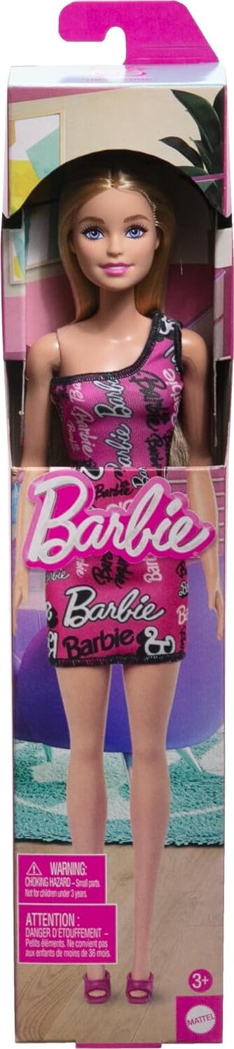 Barbie - Basic Dukke - Blond - Pink Kjole - Mattel Hrh07