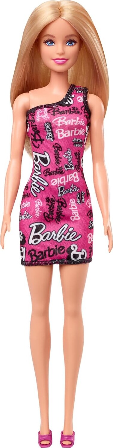 Barbie - Basic Dukke - Blond - Pink Kjole - Mattel Hrh07