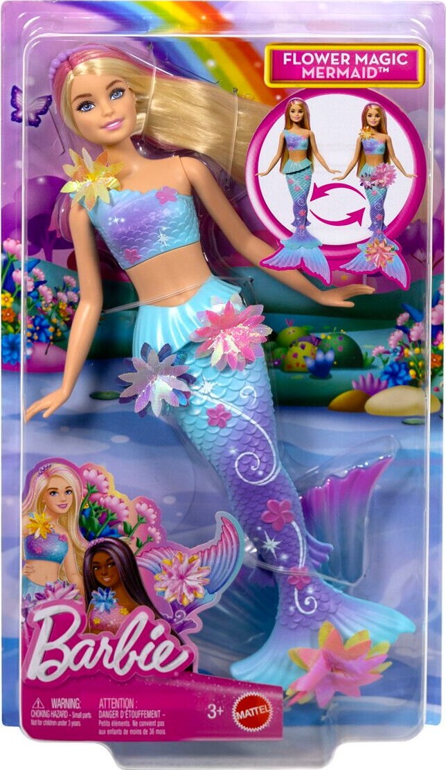 Barbie - Havfrue Dukke - Flower Magic