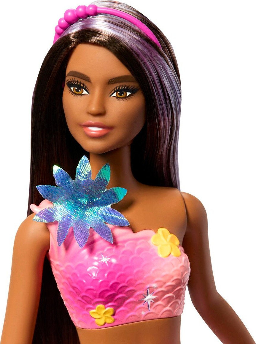 Barbie - Flower Magic Mermaid - Sort Havfrue Dukke
