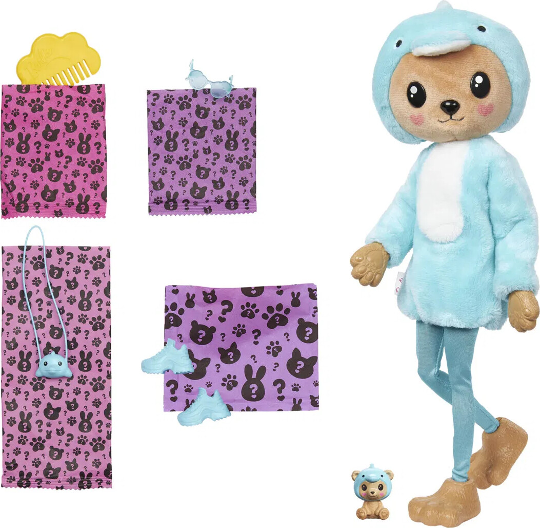 Barbie - Cutie Reveal Kostume - Teddy In Dolphin - Mattel Hrk25