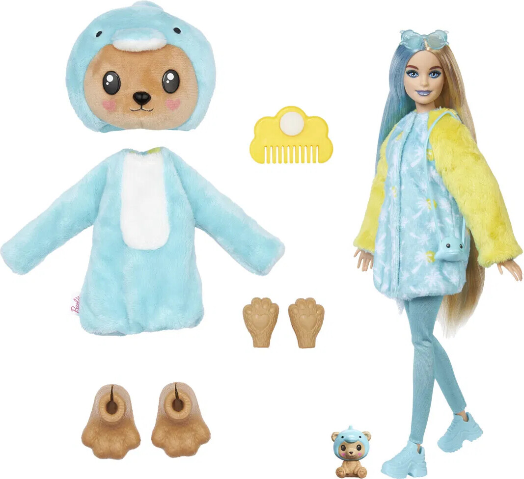Barbie - Cutie Reveal Kostume - Teddy In Dolphin - Mattel Hrk25