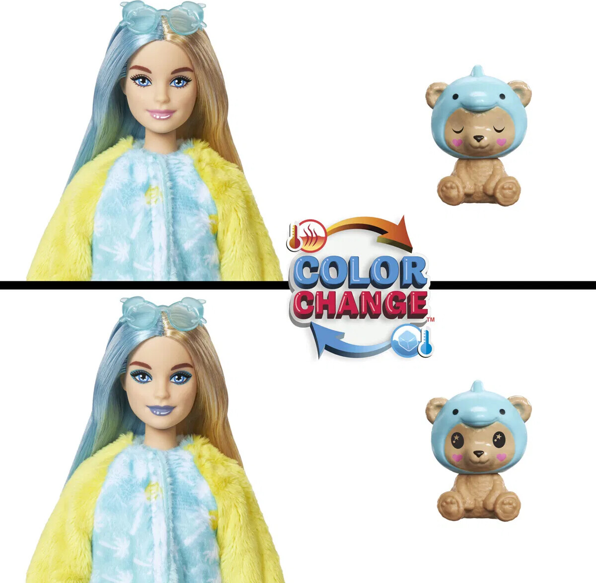 Barbie - Cutie Reveal Kostume - Teddy In Dolphin - Mattel Hrk25