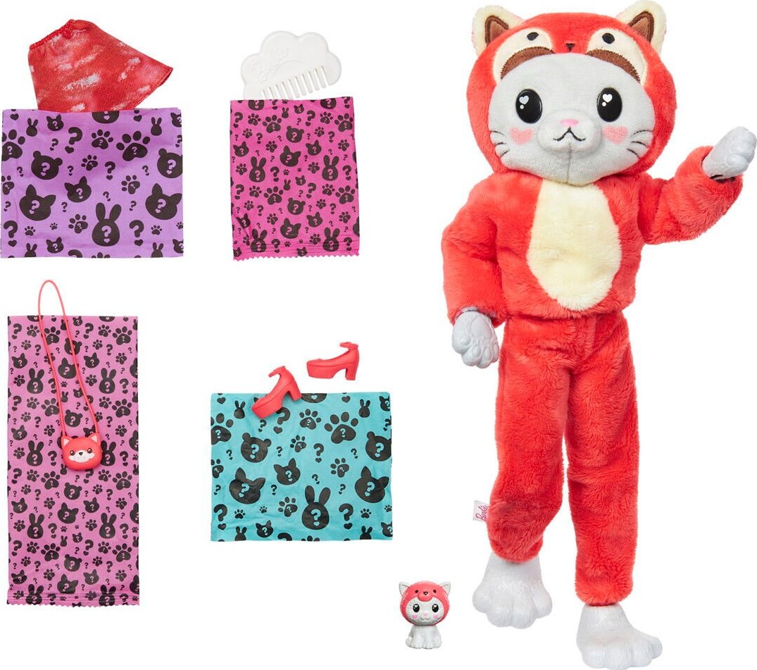 Barbie Dukke - Cutie Reveal - Kitty Red Panda - 10 Overraskelser