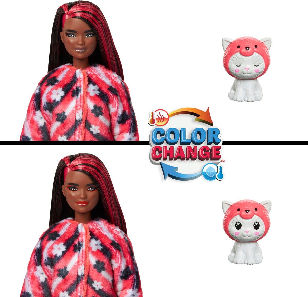Barbie Dukke - Cutie Reveal - Kitty Red Panda - 10 Overraskelser