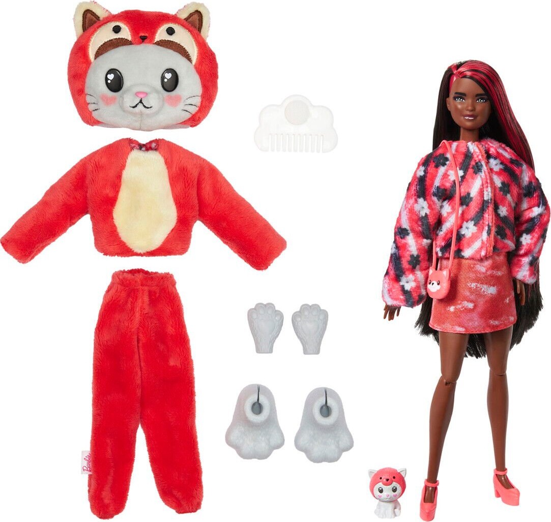 Barbie Dukke - Cutie Reveal - Kitty Red Panda - 10 Overraskelser
