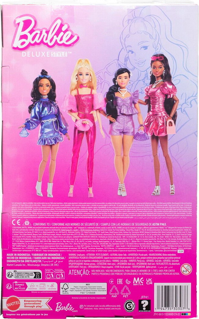 Barbie - Deluxe Dukke - Bubble Kjole - Sort