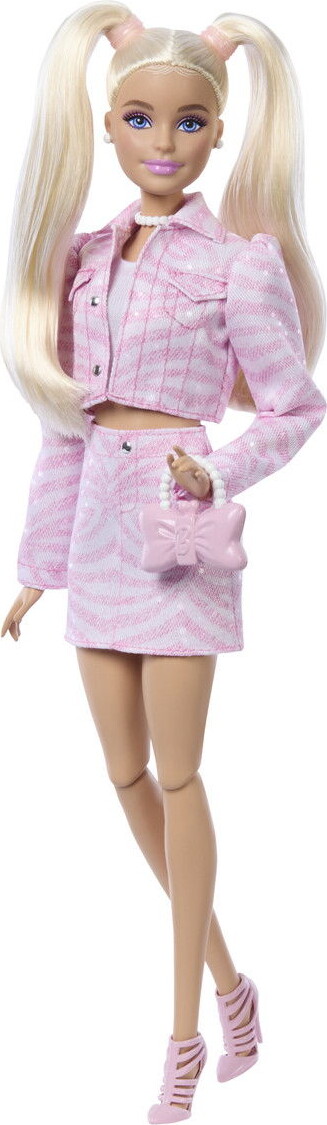 Barbie - Deluxe Lyserød Denimjakke Blond Dukke - Mattel Jjn69