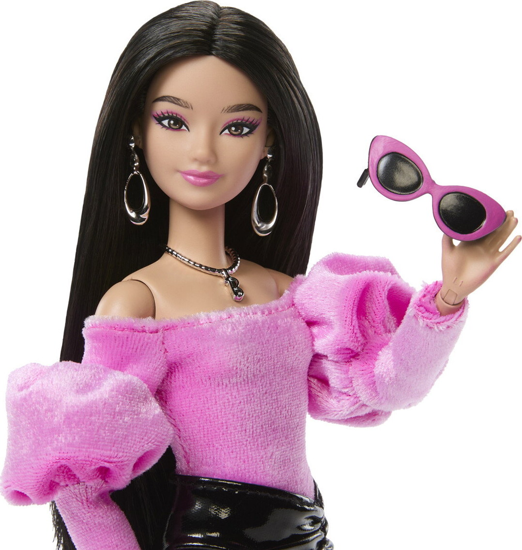 Barbie - Deluxe Style - Pink Top Og Sort Nederdel - Mattel Jjn76