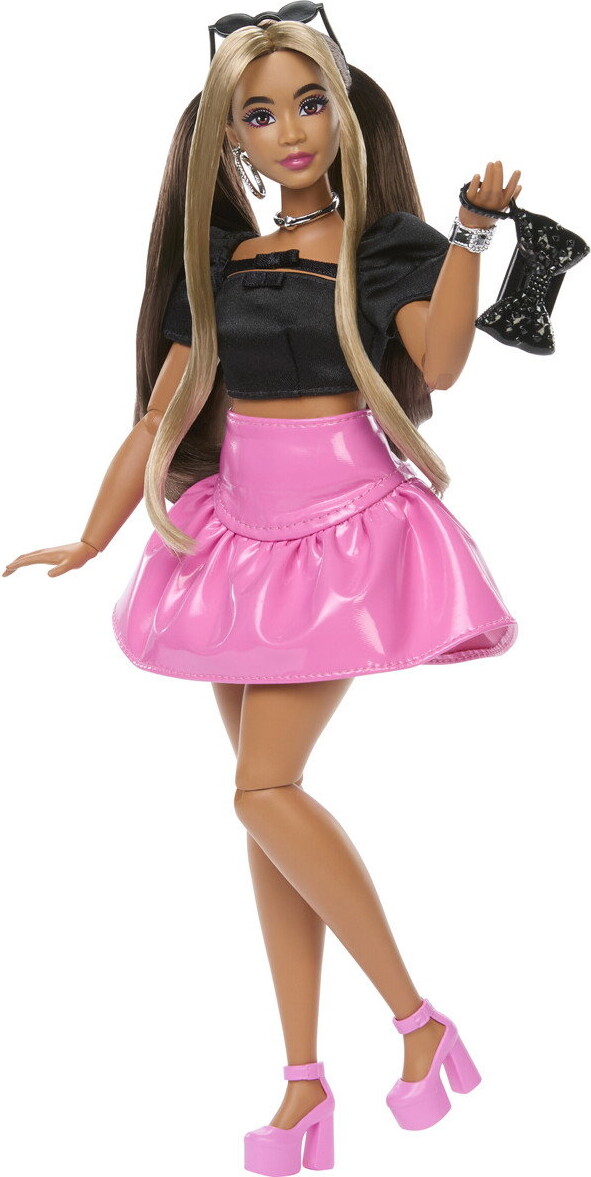 Barbie - Deluxe Style Dukke - Sort Top Pink Nederdel - Mattel Jjn74