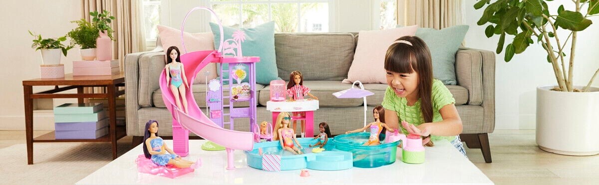 Barbie - Dream Pool Legesæt - Over 20 Dele
