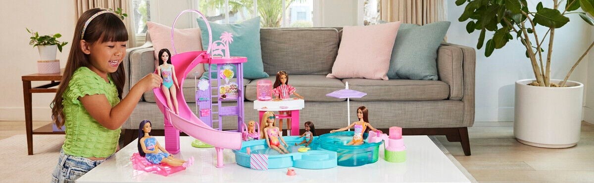 Barbie - Dream Pool Legesæt - Over 20 Dele