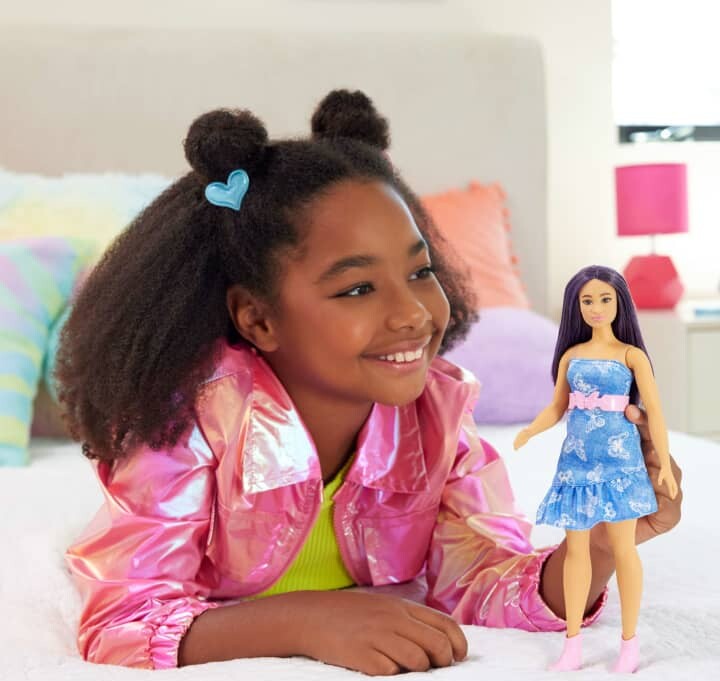 Barbie Dukke - Fashionista - Denim Sommerfuglekjole