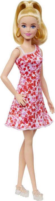 Barbie Dukke - Fashionista - Blondine Med Blomster Kjole
