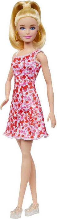 Barbie Dukke - Fashionista - Blondine Med Blomster Kjole