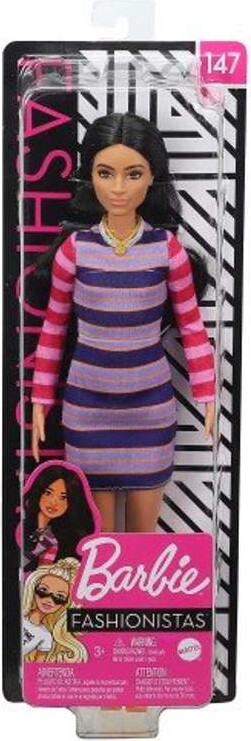 Barbie - Fashionistas Dukke - Stribet Kjole - Mattel Gyb02