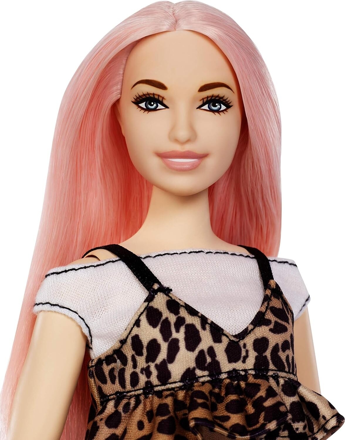 Barbie Fashionistas Dukke - Kurvet Dukke Med Pink Hår Og Kjole