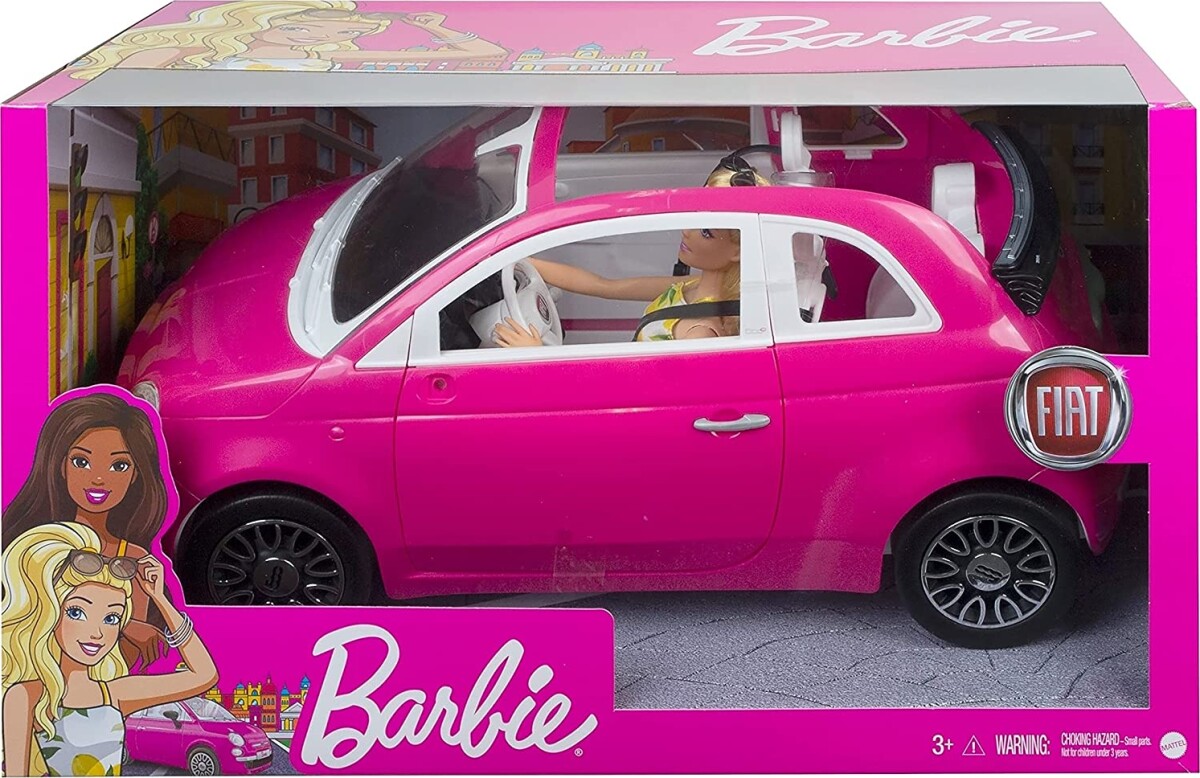 overlap Bering strædet Slip sko Barbie Legesæt - Fiat 500 Bil Inkl. Dukke | Se tilbud og køb på Gucca.dk