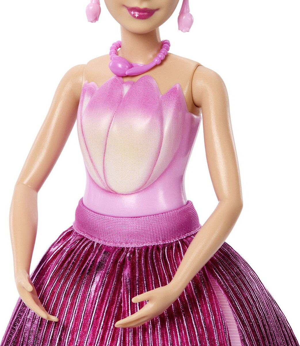 Barbie Jmf57 - Petal Pop - Flower Reveal Dukke - Lyserød Tulipan