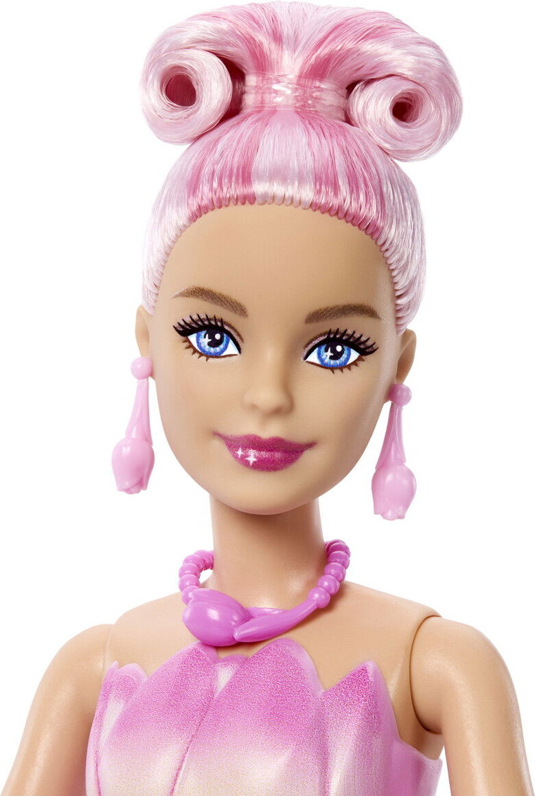 Barbie Jmf57 - Petal Pop - Flower Reveal Dukke - Lyserød Tulipan