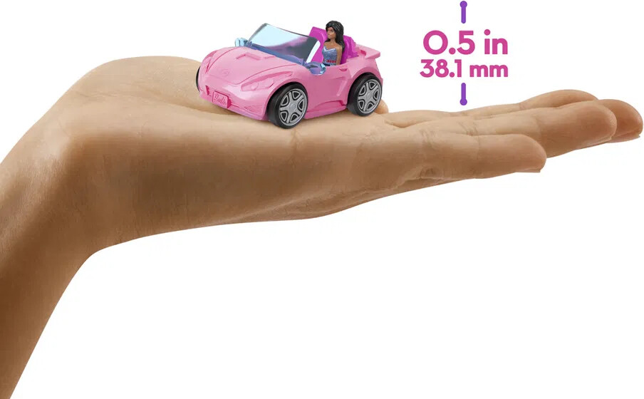 Barbie - Mini Barbieland Convertible Og Dukke - Mattel Hyf42
