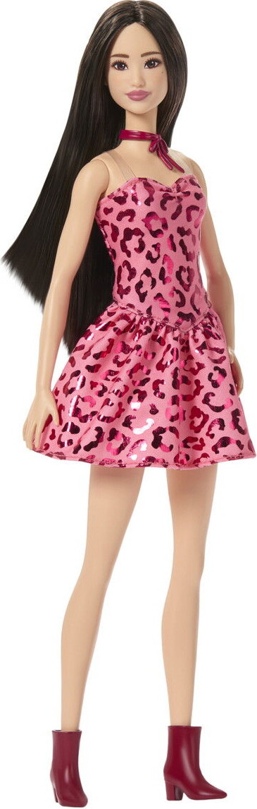 Barbie Jjn59 - Fashionistas Dukke - Lyserød Leopard Brunette