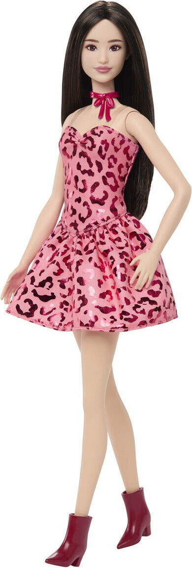 Barbie Jjn59 - Fashionistas Dukke - Lyserød Leopard Brunette