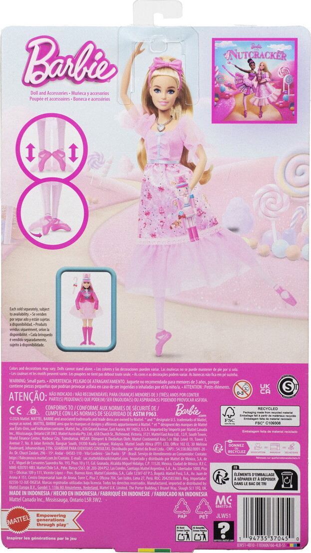 Barbie - In The Nutcracker - Clara Ballerina Dukke - Mattel Jlw51