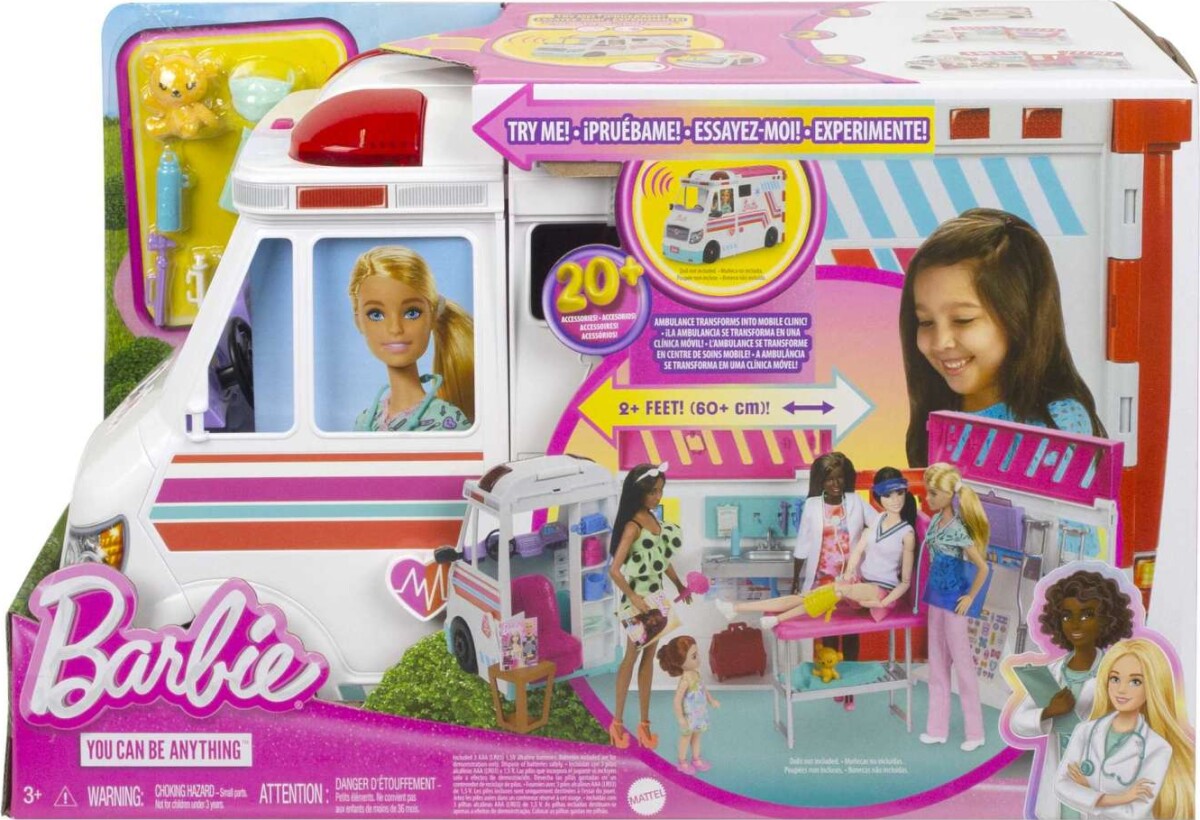 Barbie - Ambulance Og Mobil Lægeklinik - 2-I-1 Køretøj