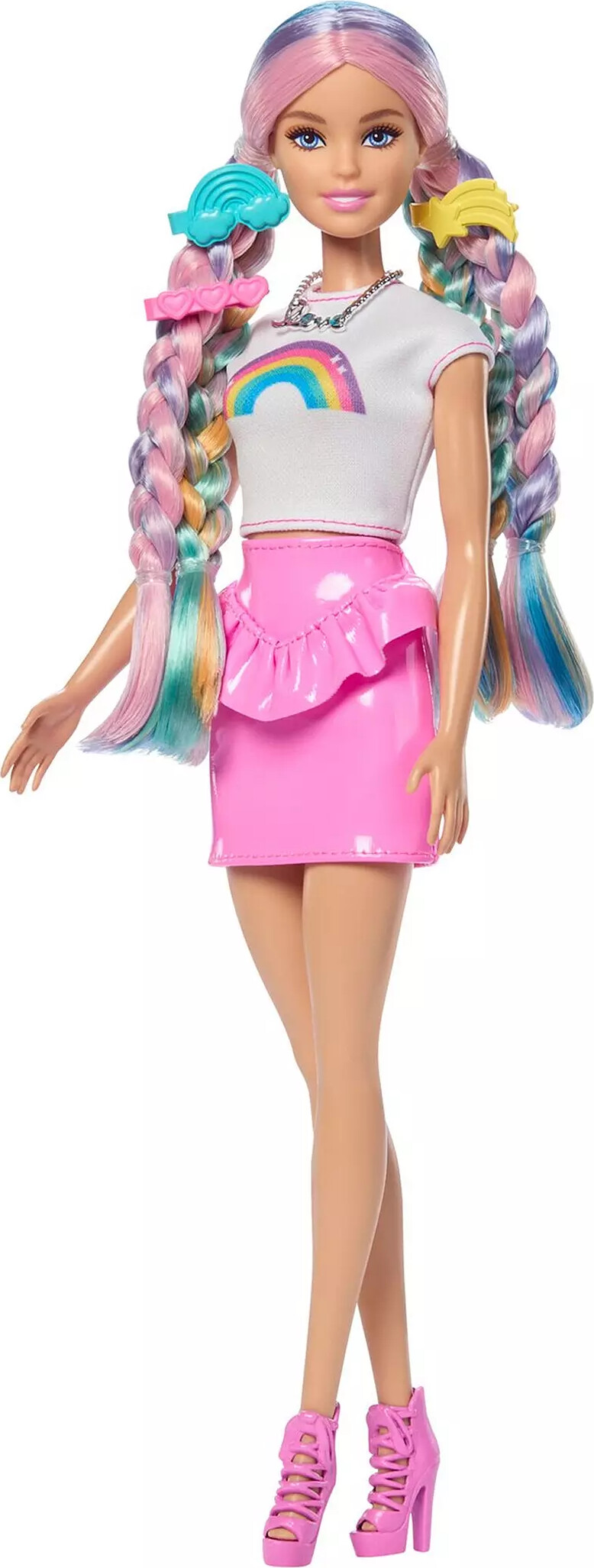 Barbie Jjp07 - Regnbueglimmer Hår Dukke Legesæt - Mattel