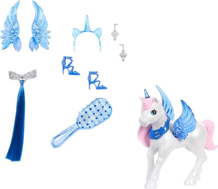 Barbie - Unicorn Princess Dukke Og Enhjørning Legesæt - 65Th Anniversary
