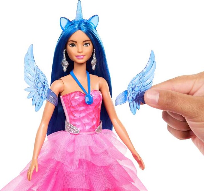 Barbie - Unicorn Princess Dukke Og Enhjørning Legesæt - 65Th Anniversary