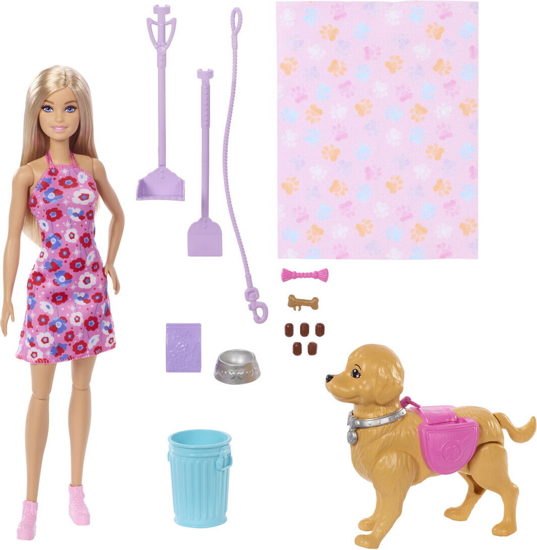 Barbie Jjb46 - Walk Potty Pup Malibu Dukke - Family Friends