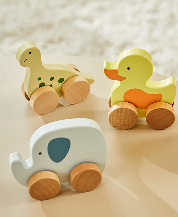 Skubbedyr I Træ - Elefant - Barbo Toys