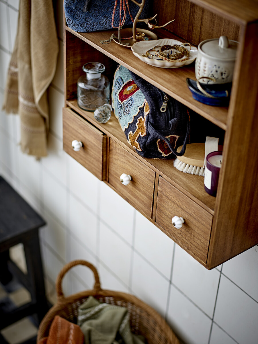 Bloomingville - Bari Kosmetikpung - Blå - Bomuld