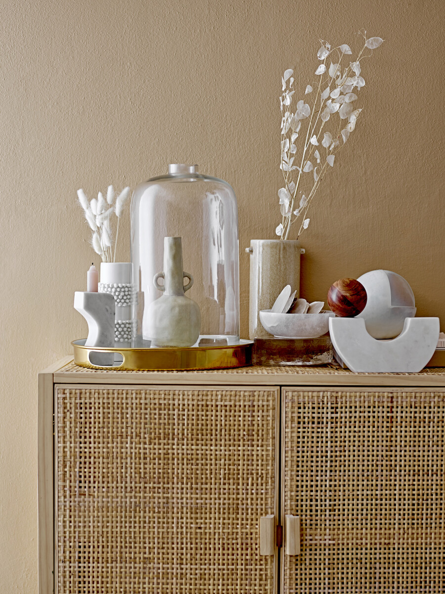 Bloomingville - Barrit Vase - Hvid - Stentøj - 20 5 Cm