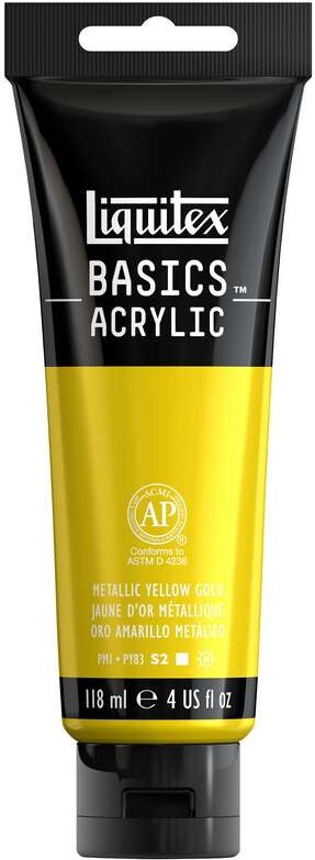 Liquitex - Basics Acrylic - Akrylmaling - Metallic Yellow Gold 118 Ml
