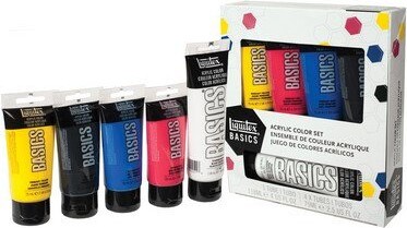Liquitex - Basics Akrylmaling Sæt - 4X75 1X118 Ml
