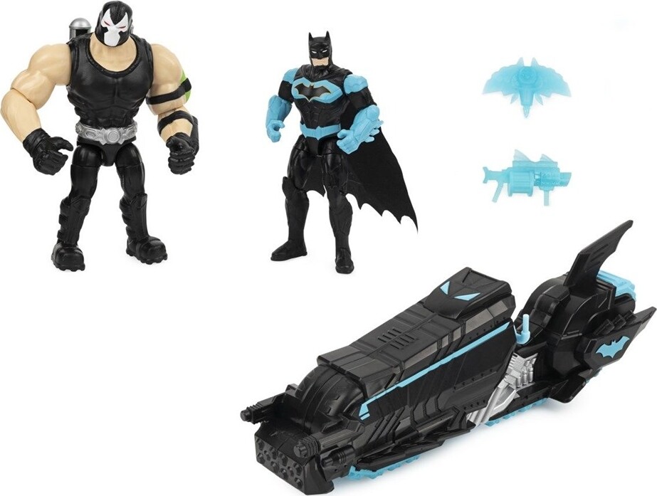 Batcycle Med Batman Og Clayface Figurer - 10 Cm